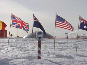 Greenwich Meridian Marker; South Pole